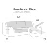 Salvasofá Chaise longue Antideslizante Slam