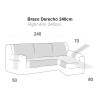 Salvasofá Chaise longue Antideslizante Slam