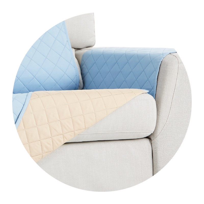 funda practica para sofa tela reversible acolchada 1,2,3,4 plazas