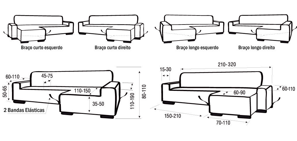 Funda Chaise Longue Súper-Elástica GLAMOUR